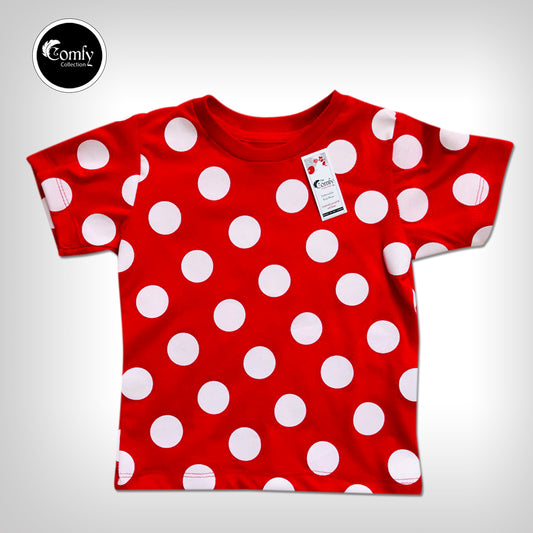 Red and White Polka dot T shirt (Unisex)
