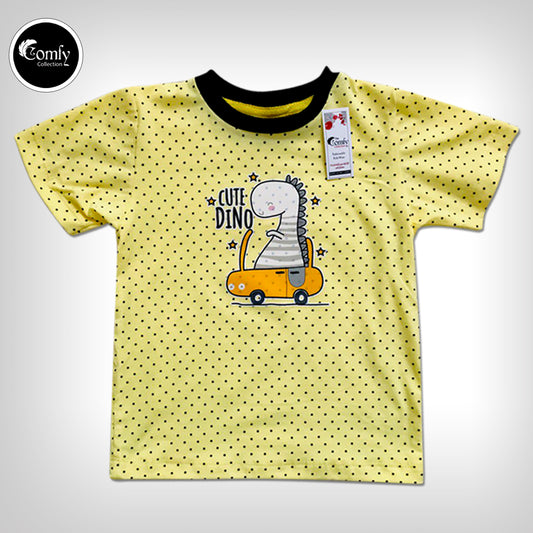 Yellow Cute Dino T shirt